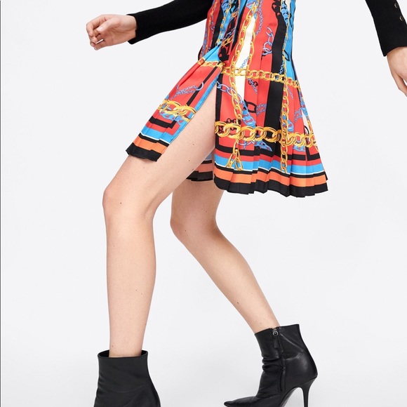 Zara Dresses & Skirts - ❤️ZARA CHAIN-PRINT SKIRT- BLOGGERS FAVOURITE!❤️